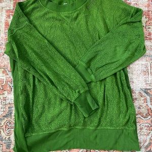 Aerie super soft womens oversized sweatshirt green Small